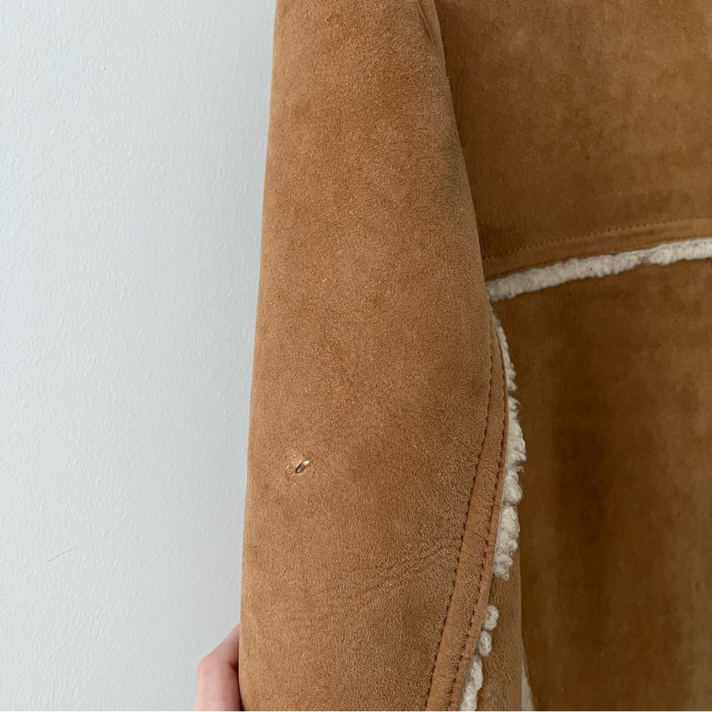 The Leather Shop Ranchers Jacket Coat Sherpa VTG Sears suede luxury quality - Picture 6 of 8